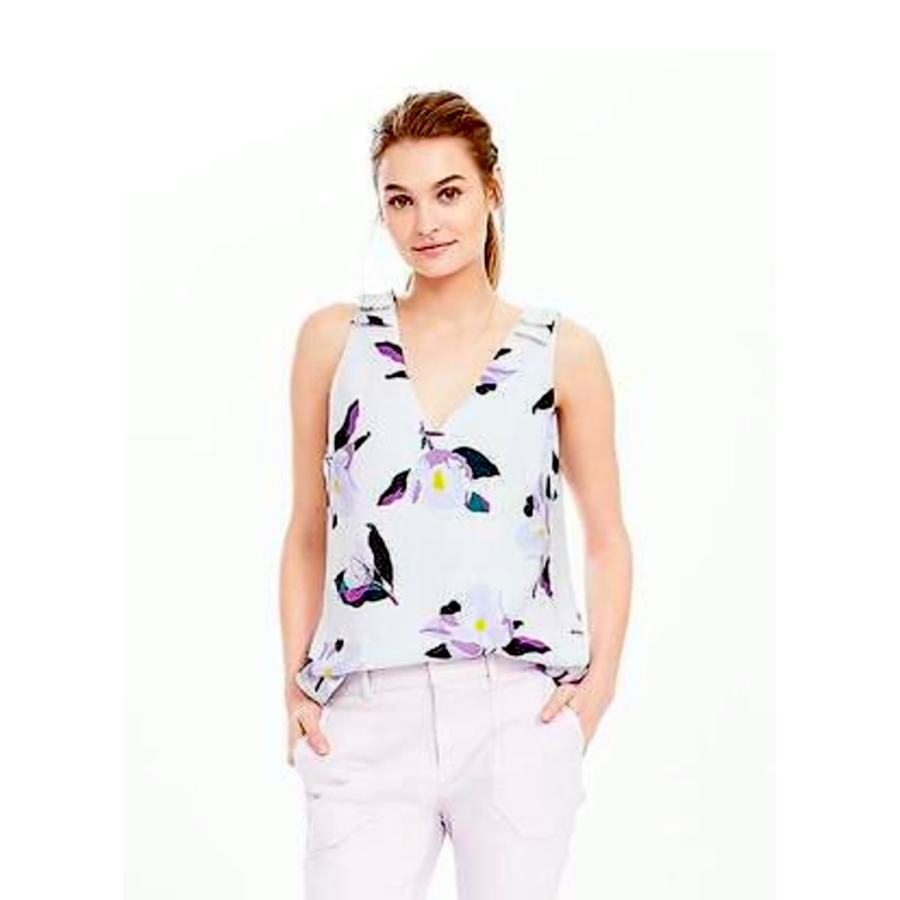 Banana Republic Floral Sleeveless Blouse